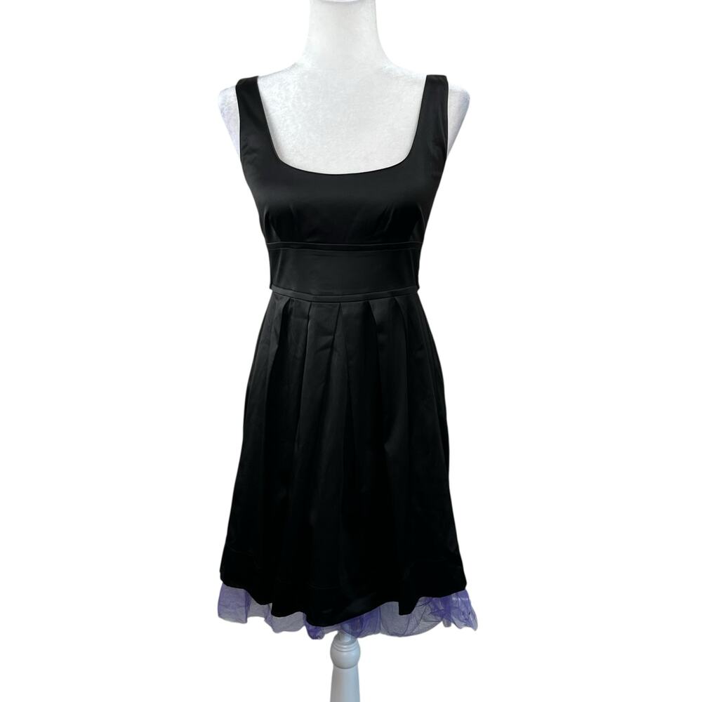 Teeze Me Black Purple Tulle Satin Gothic Mini Party Dress Junior 5 Fits Women XS